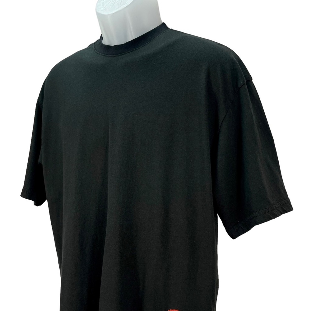 Blow Up Fashion Teddy Bear Patch Tee Men’s Large Black Crewneck 100% Cotton - Picture 3 of 8